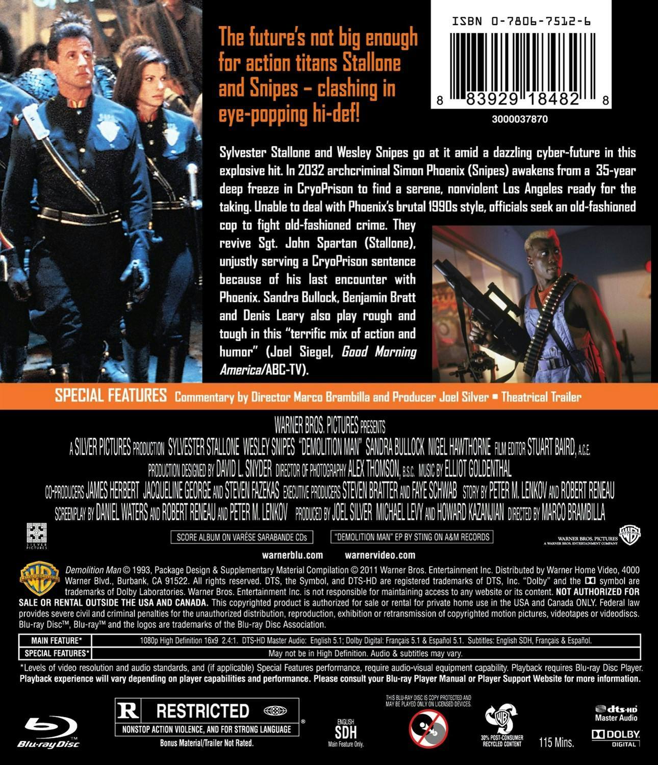 Back. Demolition Man [Blu-ray].