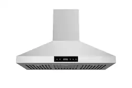 Hauslane - 36 inches - Convertible - Wall Range Hood - Silver
