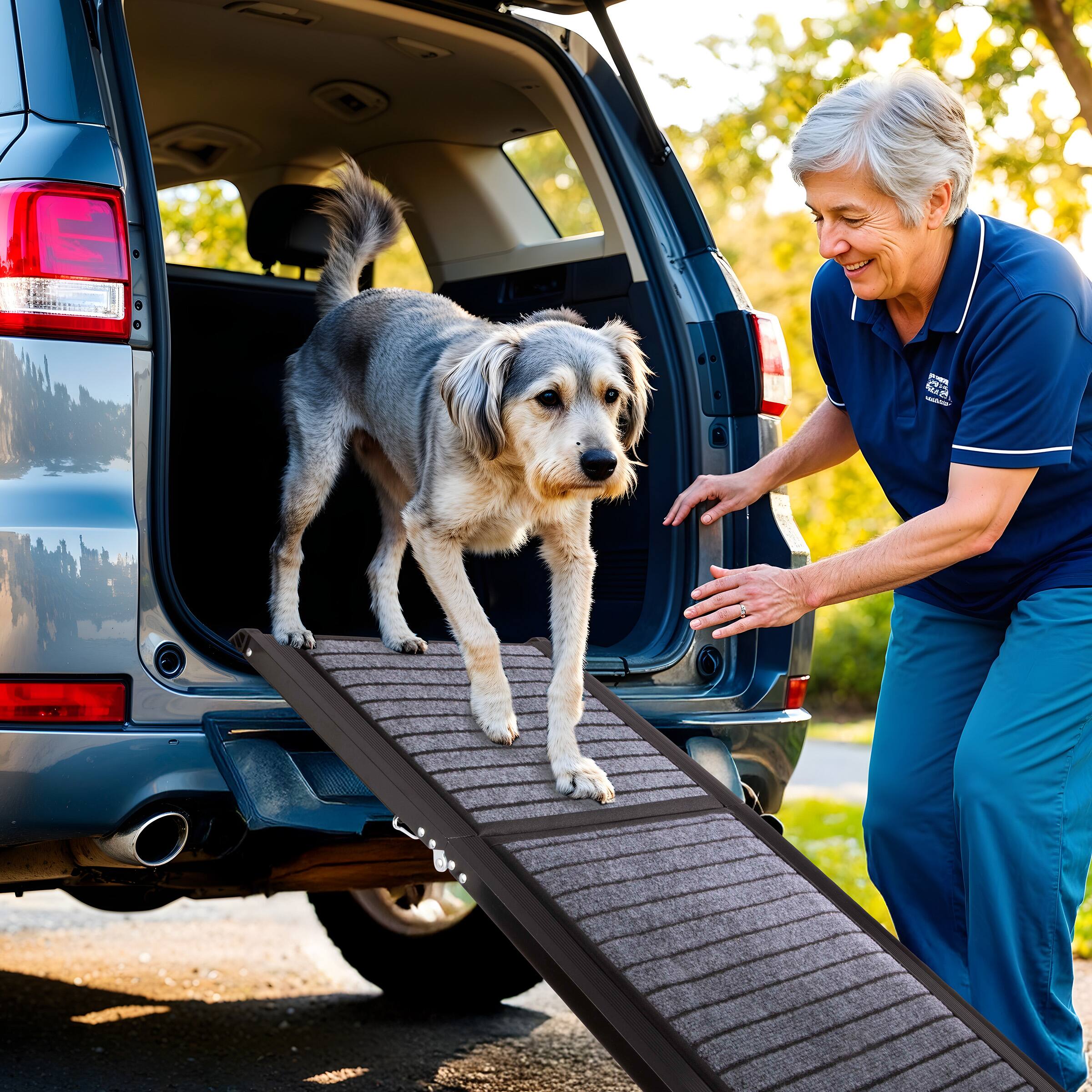 Alt View 1. PetMaker - 72-Inch Folding Dog Ramp for Car.