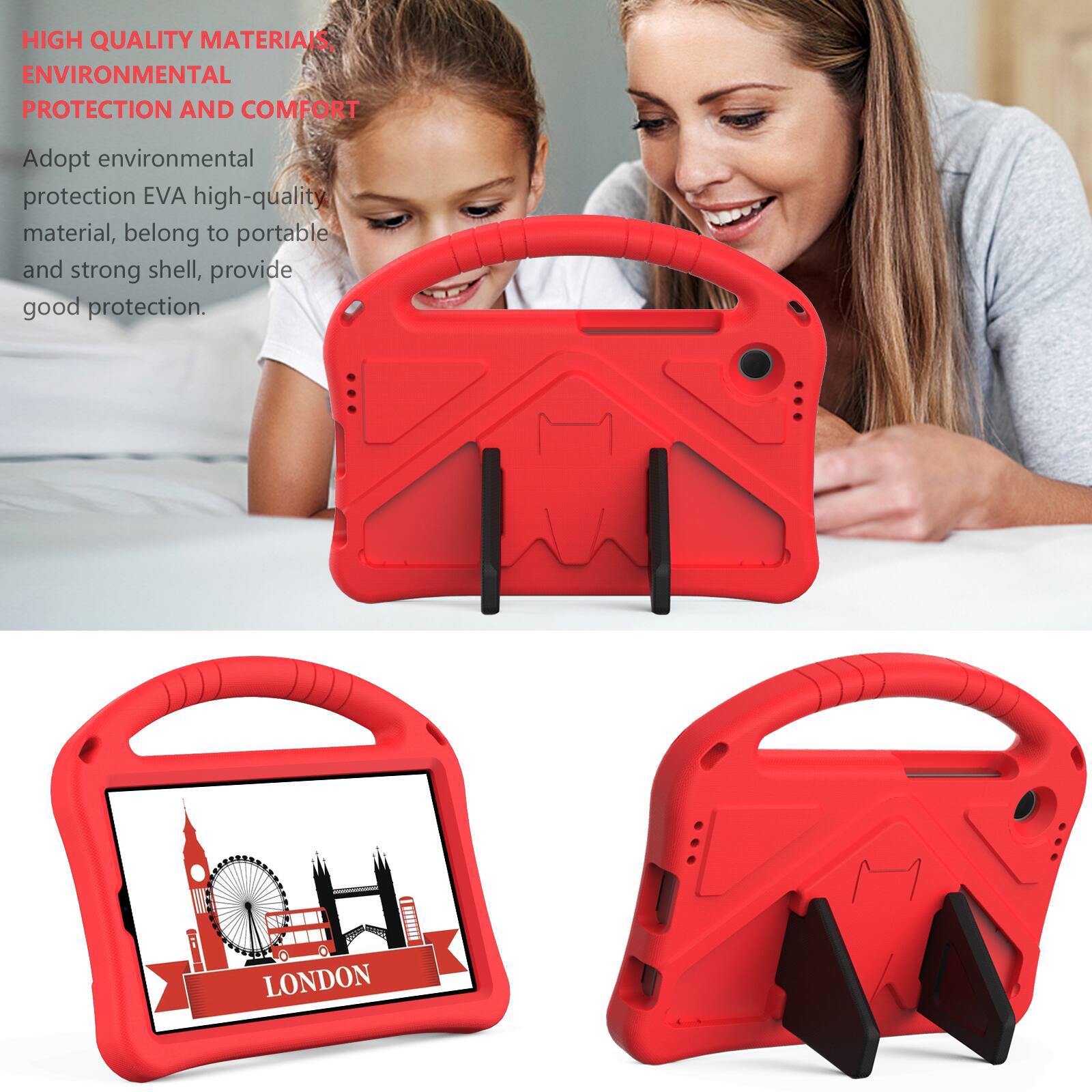 HIGH QUALITY MATERIALS, ENVIRONMENTAL PROTECTION AND COMFORT

Adopt environmental protection EVA high-quality material, belong to portable and strong shell, provide good protection.