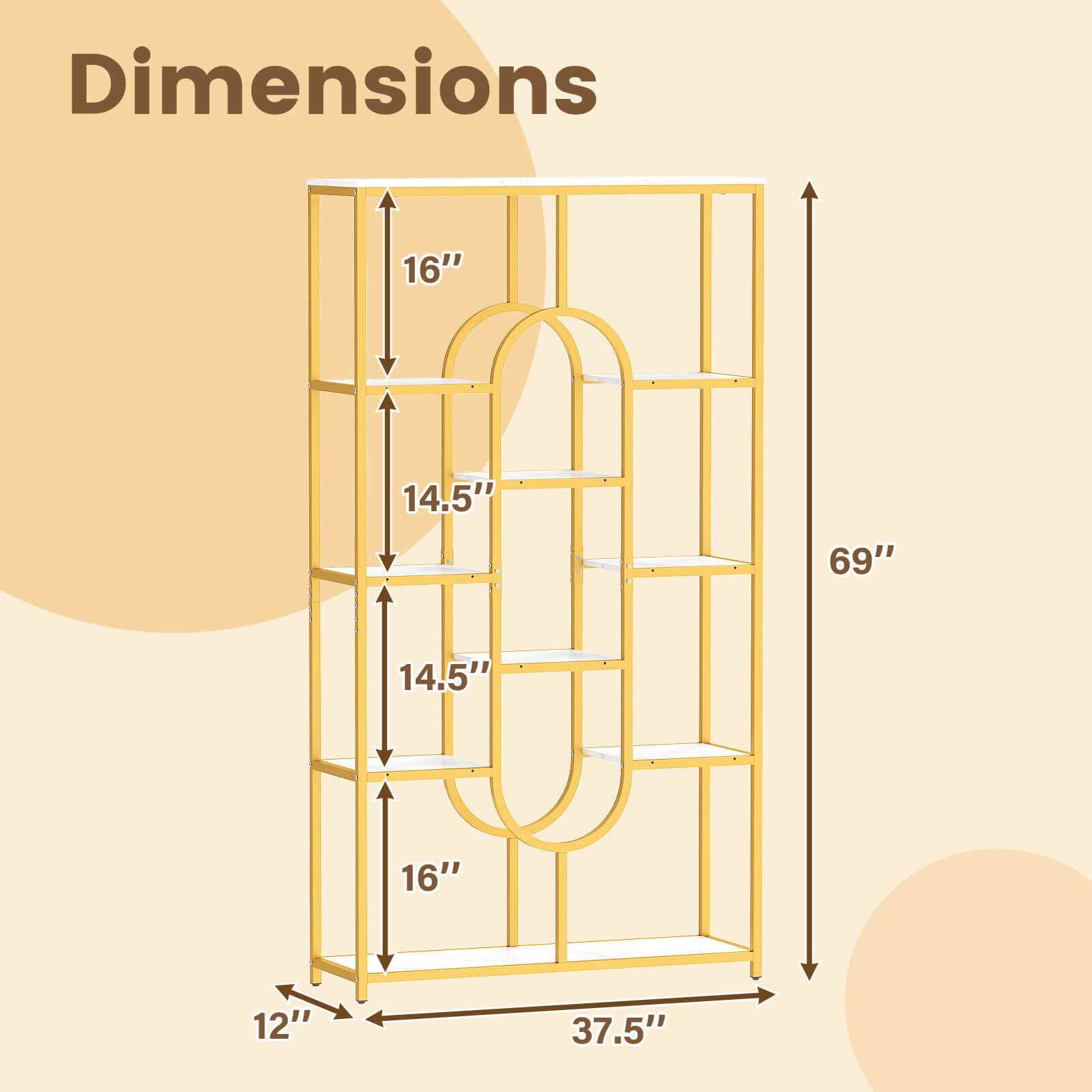 Dimensions: 16" x 14.5" x 69" x 14.5" x 16" x 12" x 37.5"