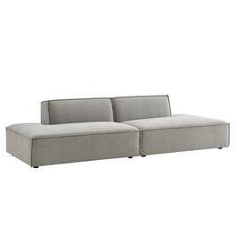 Restore 2-Piece Performance Fabric Upholstered Modular Loveseat by Modway - Pewter