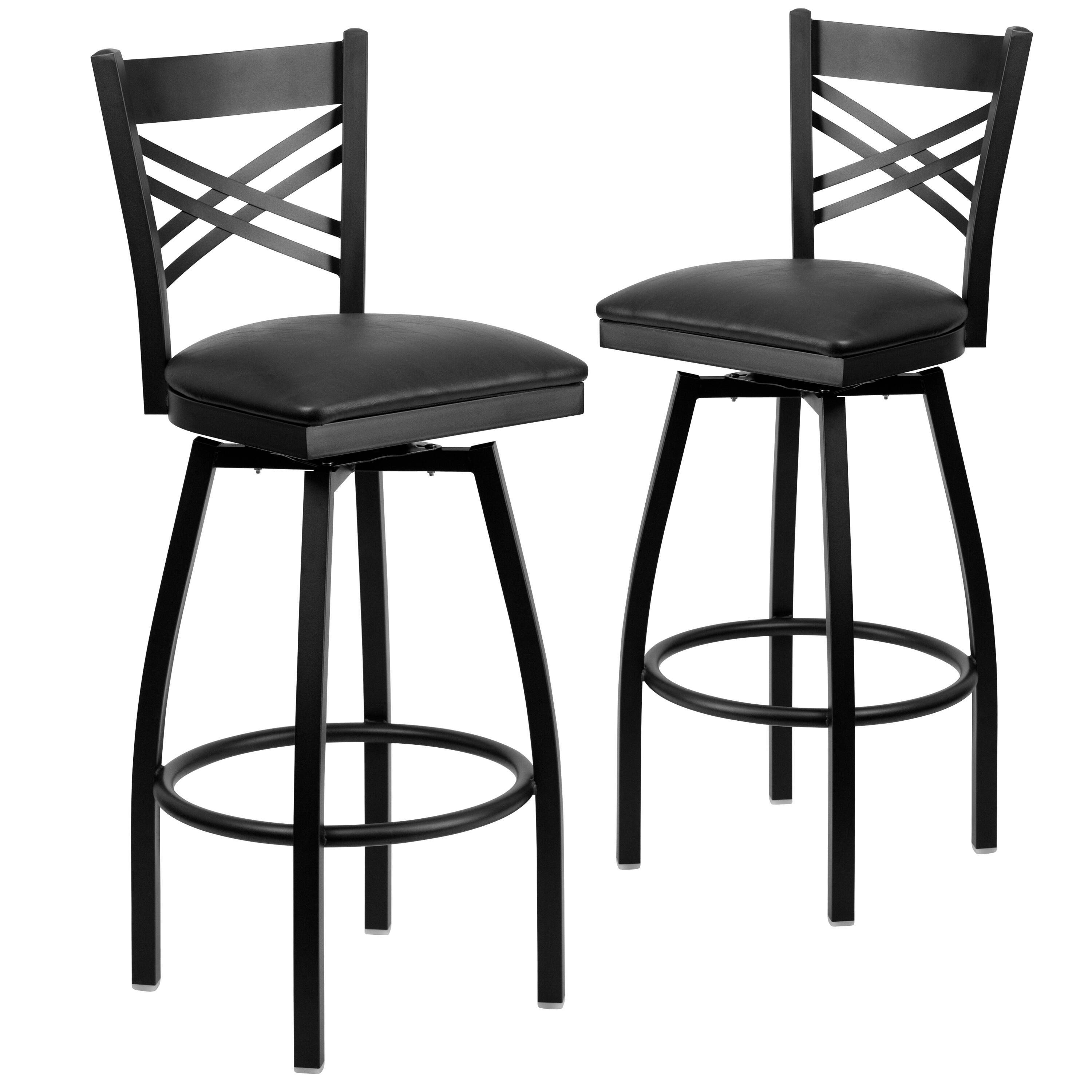 Black Vinyl Seat/Black Metal Frame