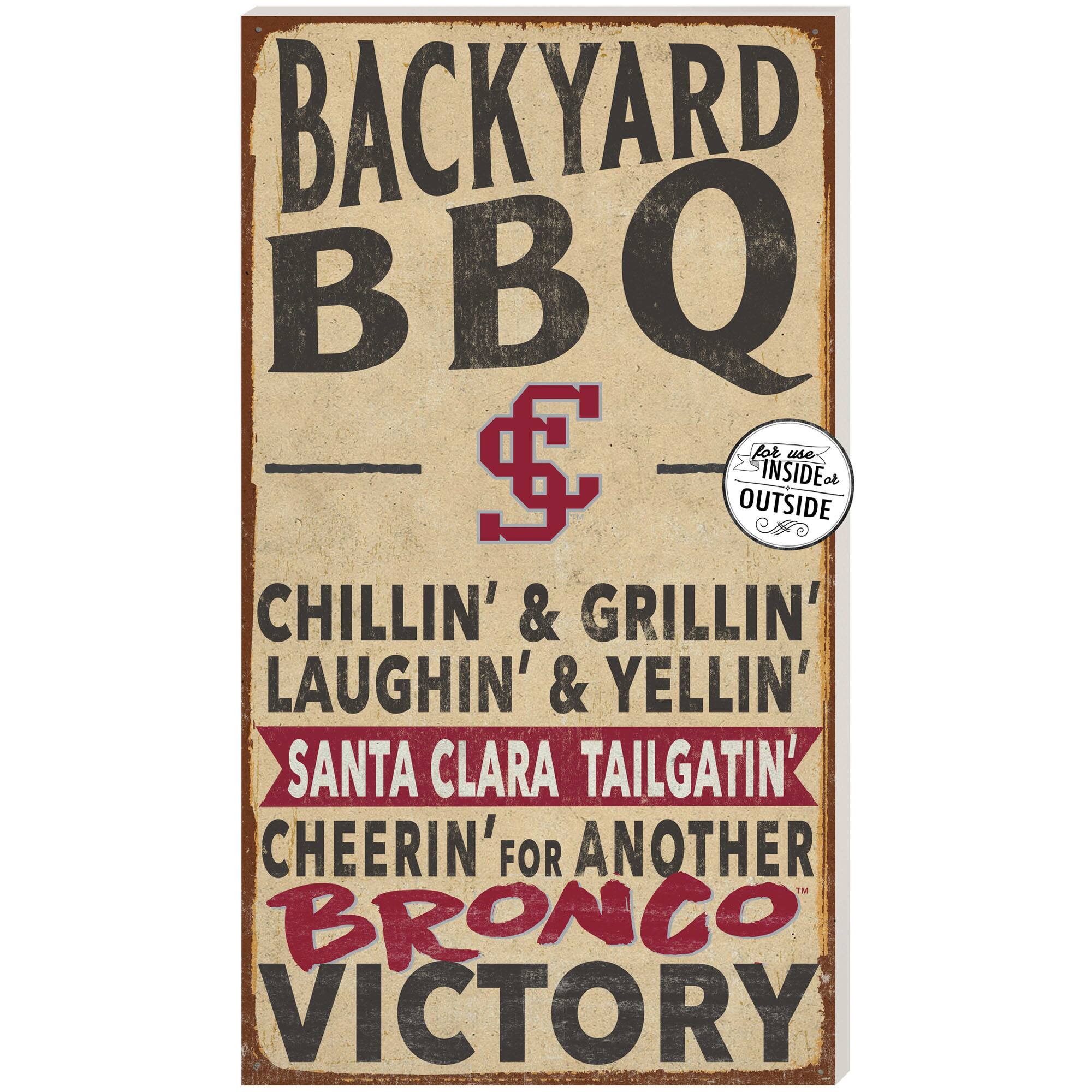 Brown Santa Clara Broncos 11'' x 20'' Indoor/Outdoor BBQ Sign