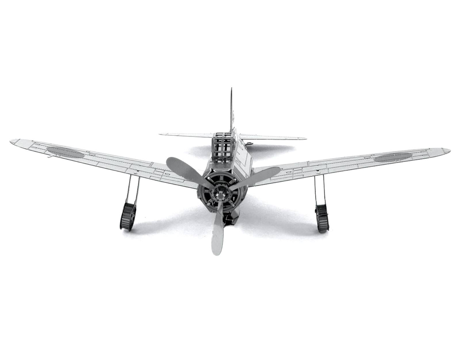 Left. Metal Earth - Model Kit Mitsubishi Zero Fighter Aircraft Imperial Japanese Navy Air Service (Moderate Difficulty) Steel Model - Silver.