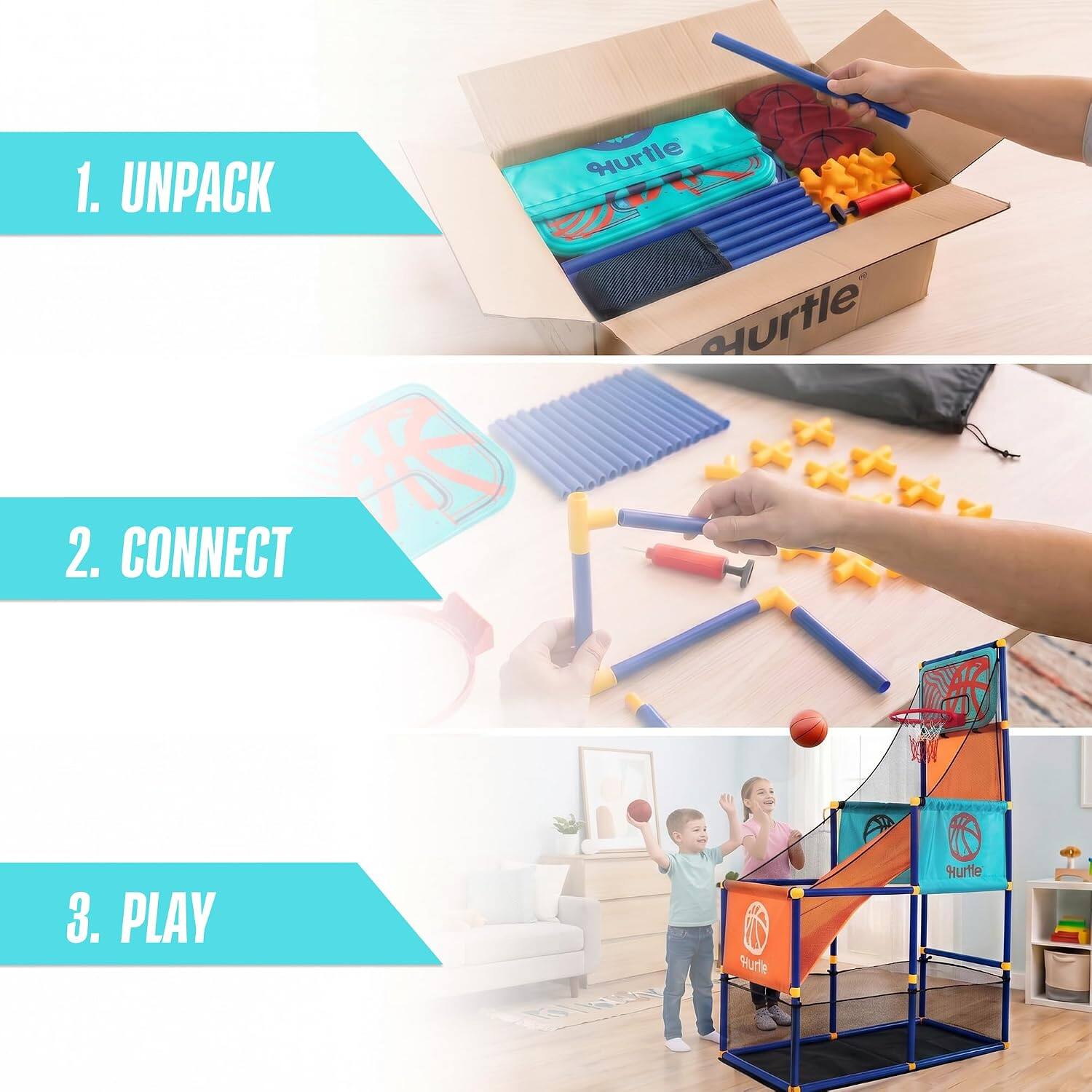 1. UNPACK Hurtle
2. CONNECT
3. PLAY