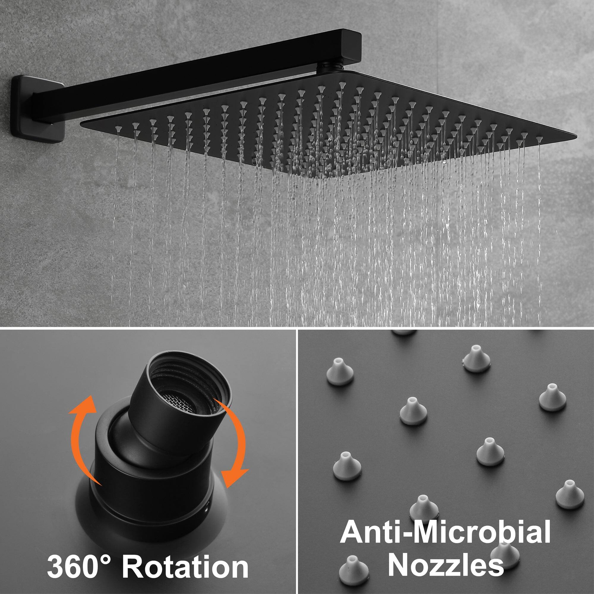 Anti-Microbial Nozzles  
360° Rotation