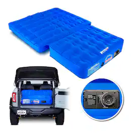 Pittman Outdoors - Air Mattress with Built-In Pump, Inflatable Bed for Ford Bronco - Blue
