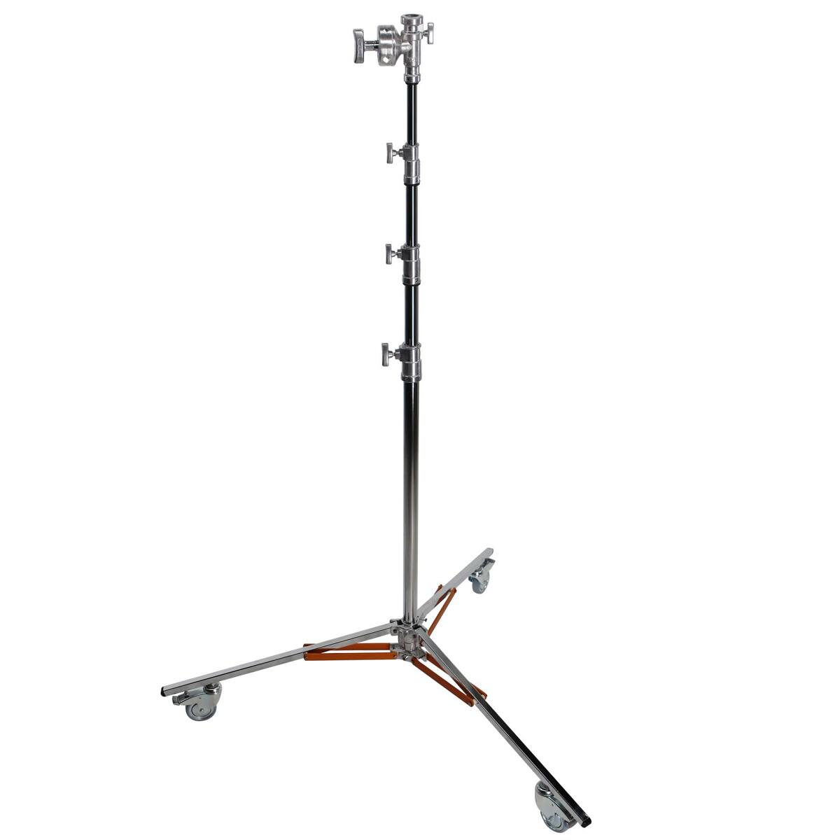 Front. Matthews - Matthews Hi-Hi Overhead Roller Stand, Supports 88 lbs, Maximum Height 249",(20.75'), Chrome.