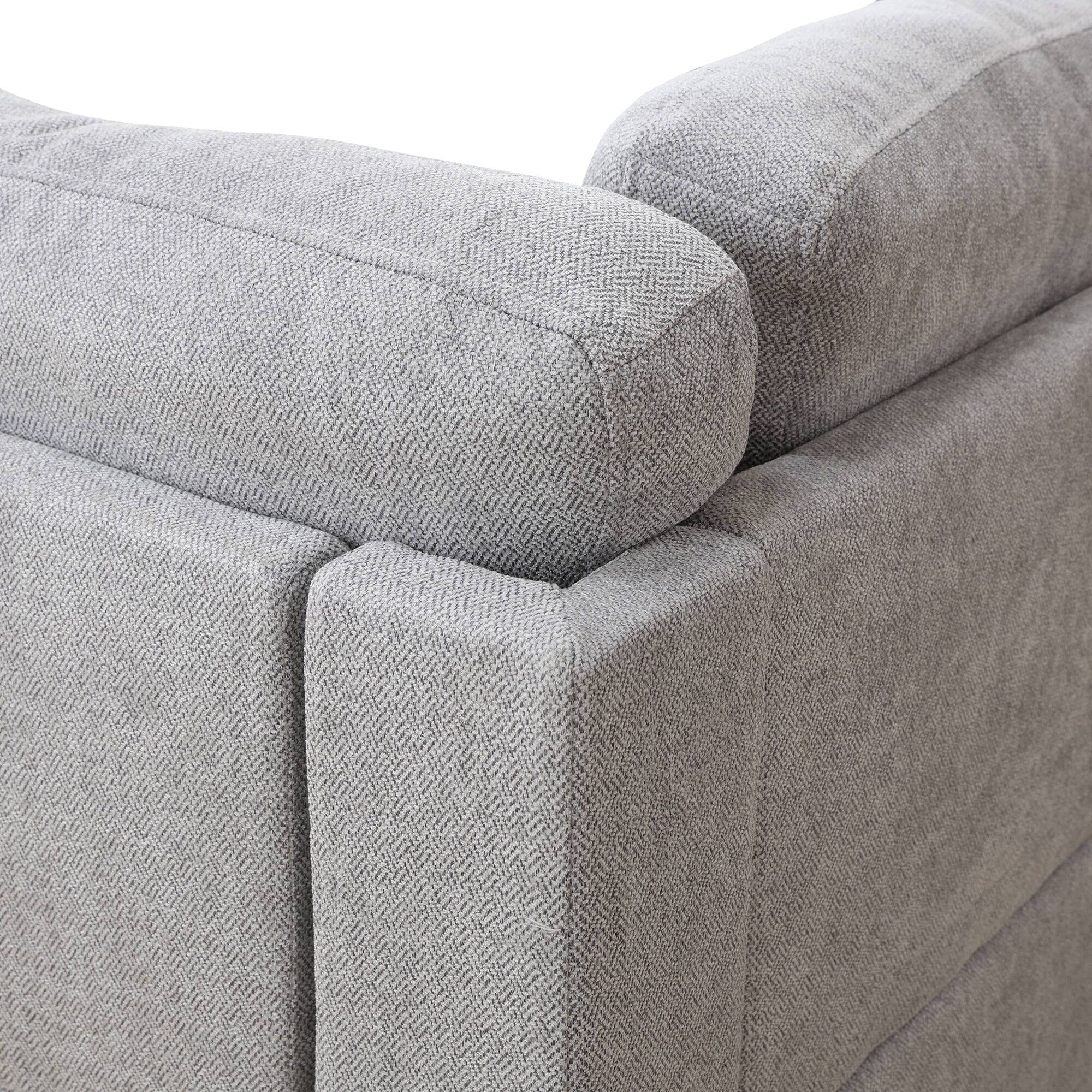 Alt View 9. Boyel Living - 8 Piece Modular Corduroy Sofa Set Movable DIY Sectional - Light Gray.