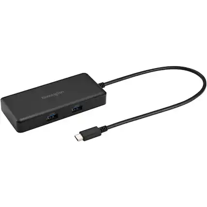 Front. Kensington - Kensington G1000P USB-C Mini Dock - for Monitor, Projector, Notebook, Smartphone, TV, iPad - 85 W - USB Type C - 4K.