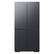 Front. Samsung - BESPOKE 23 cu. ft. 4-Door Flex French Door Counter Depth Smart Refrigerator with Customizable Panel Colors - Matte Black Steel.