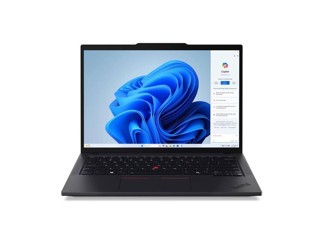 Alt View 9. Lenovo - Lenovo ThinkPad T14 Gen 5 14.0" Touch Screen Intel Core Ultra 7 165U 32GB Memory 512GB SSD Windows 11 Pro 21ML008NUS - Black.