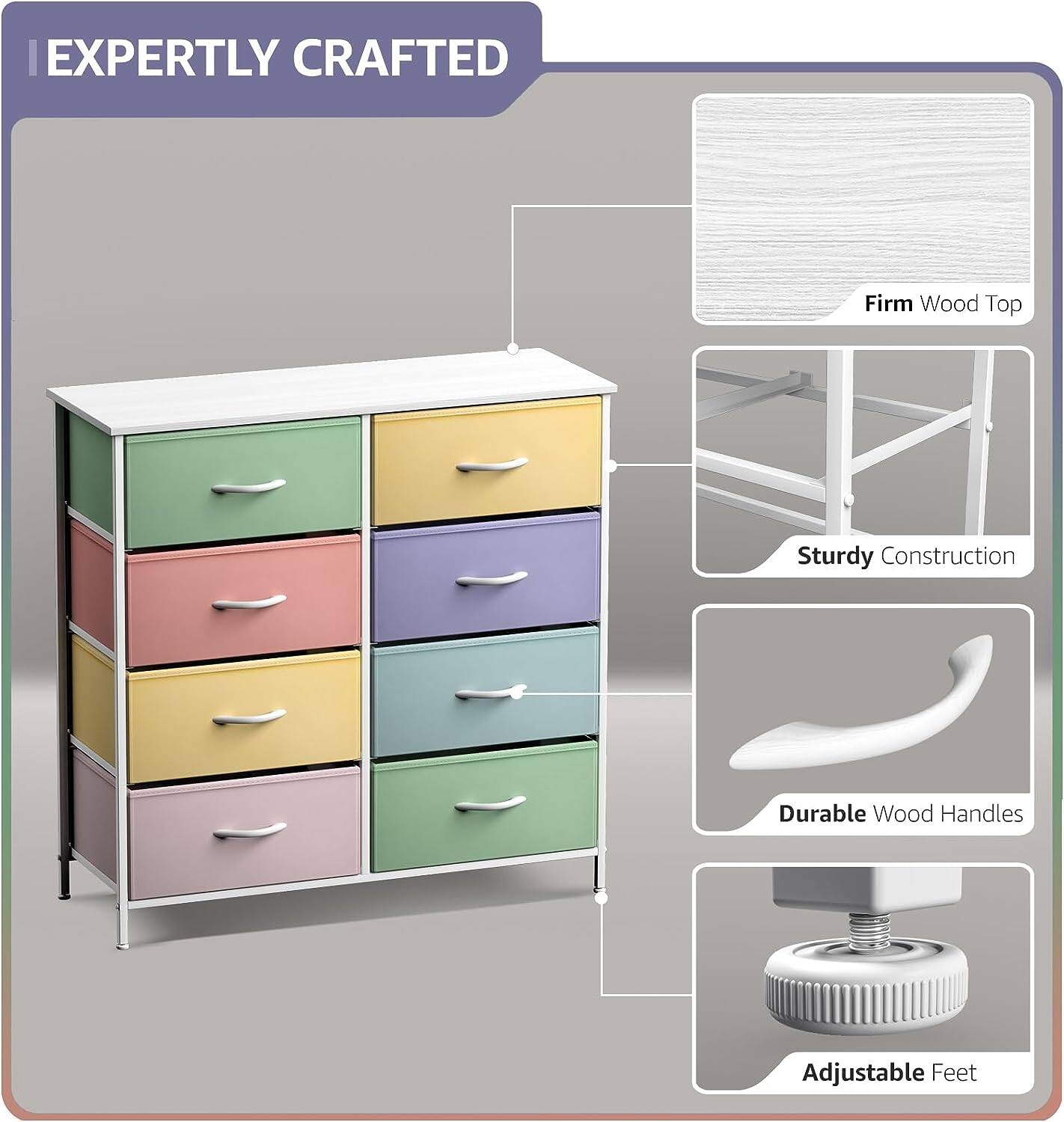 EXPERTLY CRAFTED

- Firm Wood Top
- Sturdy Construction
- Durable Wood Handles
- Adjustable Feet