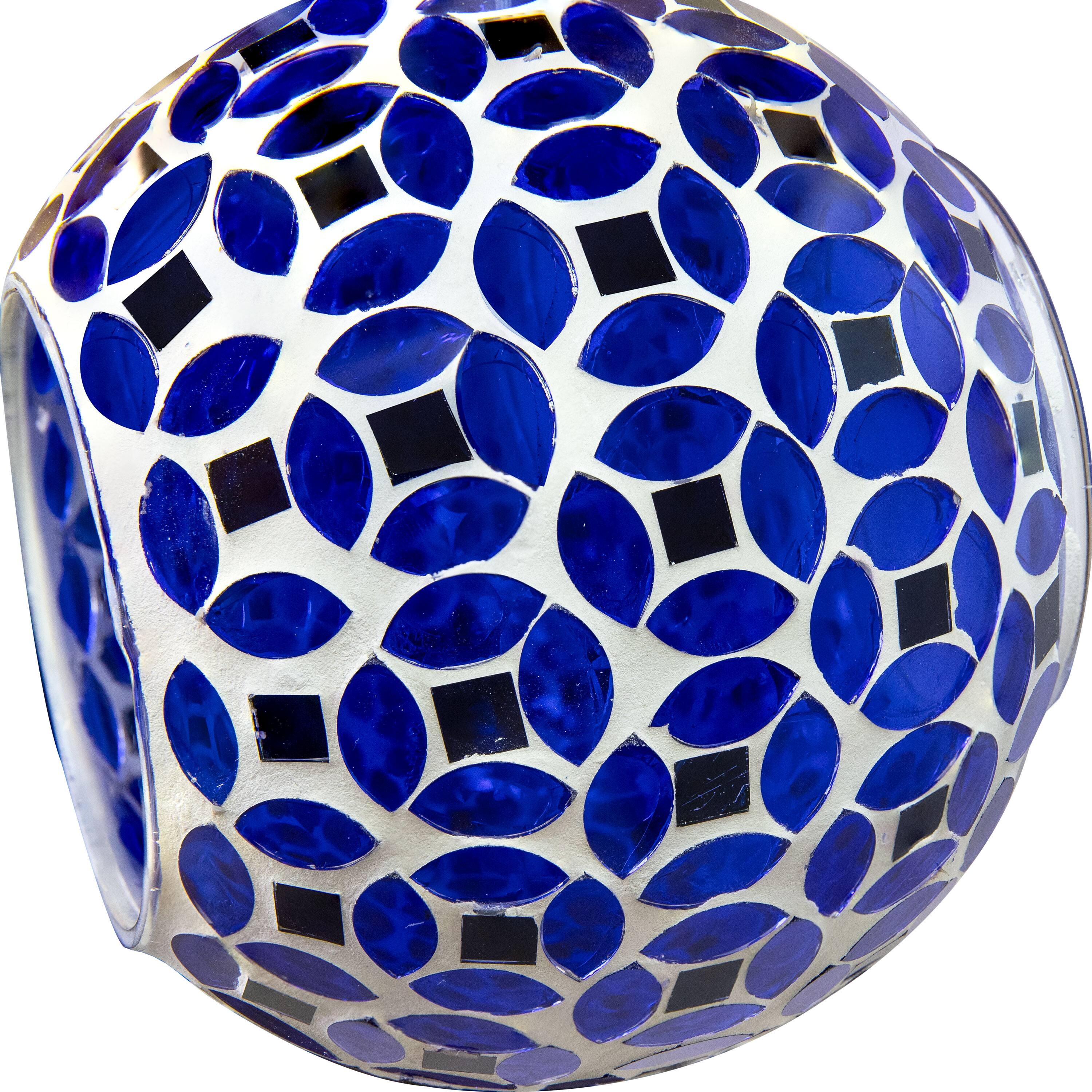 Alt View 8. Sunnydaze - Glass Fly-Through Hanging Bird Feeder - Lavender Mosaic.