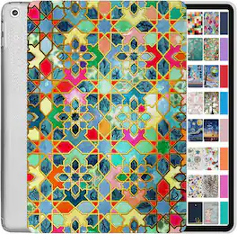 DuraSafe Cases - iPad Pro 11" 1st Gen 2018 Tri-Fold TPU Case for Viewing and Typing A1980 A2013 A1934 A1979 - Damask
