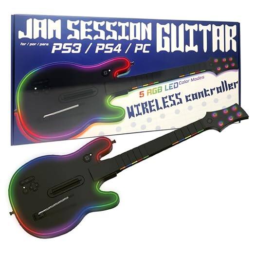 JAM SESSION GUITAR for/por/para PS3/PS4/PC  
5 RGB LED Color Modes  
WIRELESS controller