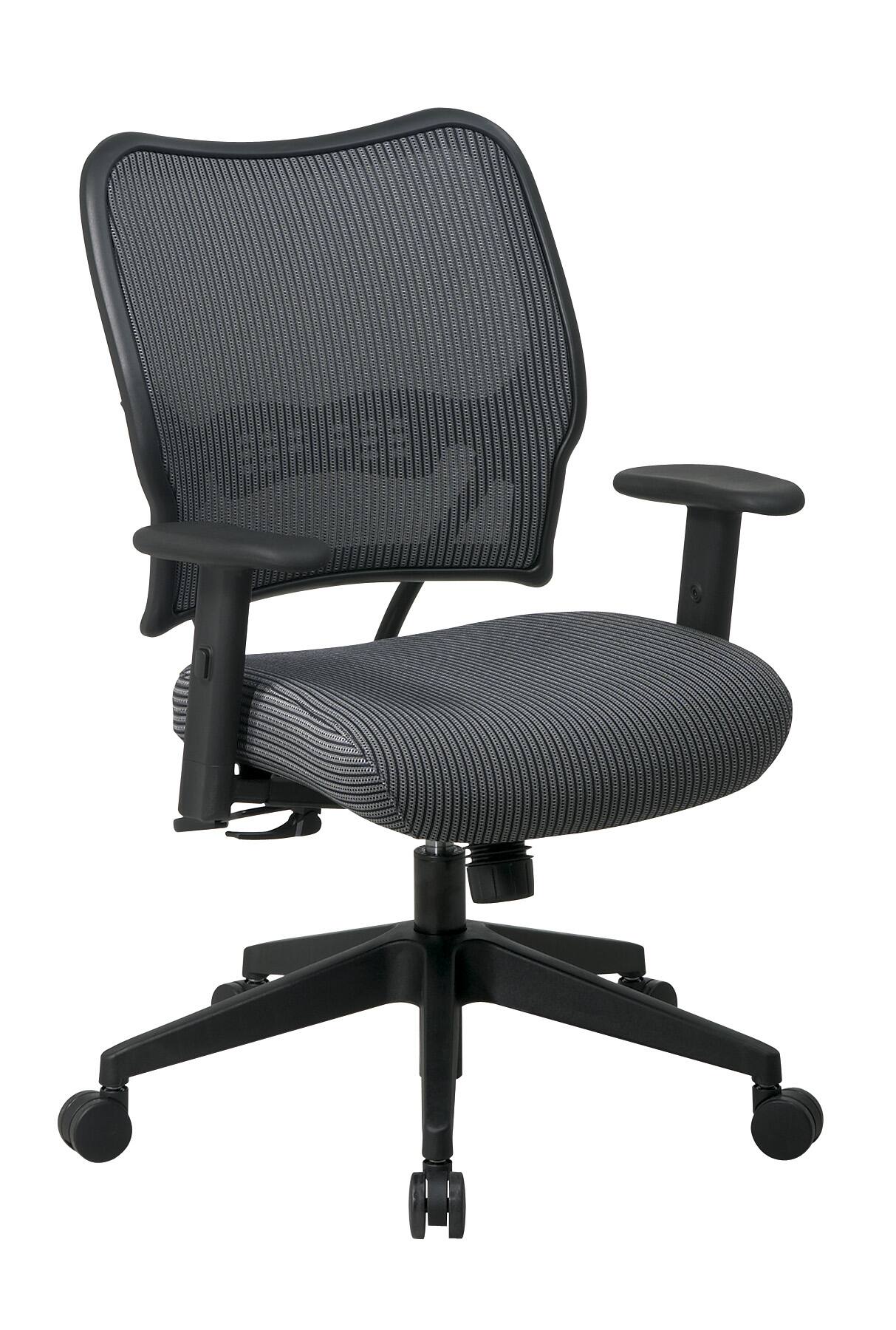 Angle. Office Star Products - Deluxe Chair with Charcoal - Charcoal.