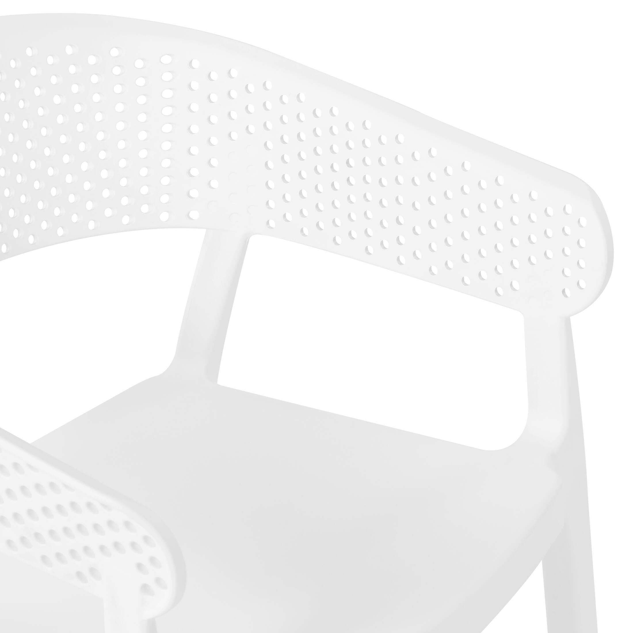 Alt View 2. WestinTrends - WestinTrends Playa Outdoor Modern Stackable Plastic Resin Patio Dining Armchair (Set of 2) - White.