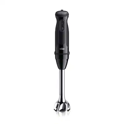 Front. Braun - MultiQuick 5 Vario 21 Speed Hand Blender with Whisk & Mini Food Chopper, 500W - Black.