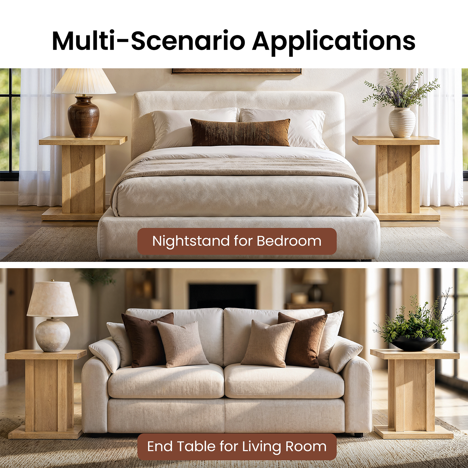 Multi-Scenario Applications

Nightstand for Bedroom

End Table for Living Room