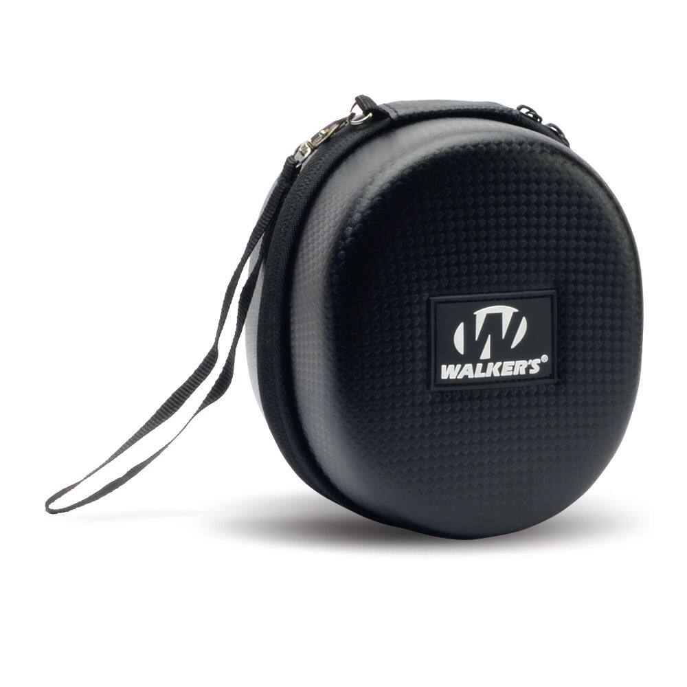 Back. Walkers - Walker’s Razor Slim Electronic Muff (American Flag) w/ Case and Shooting Glasses - Brown.