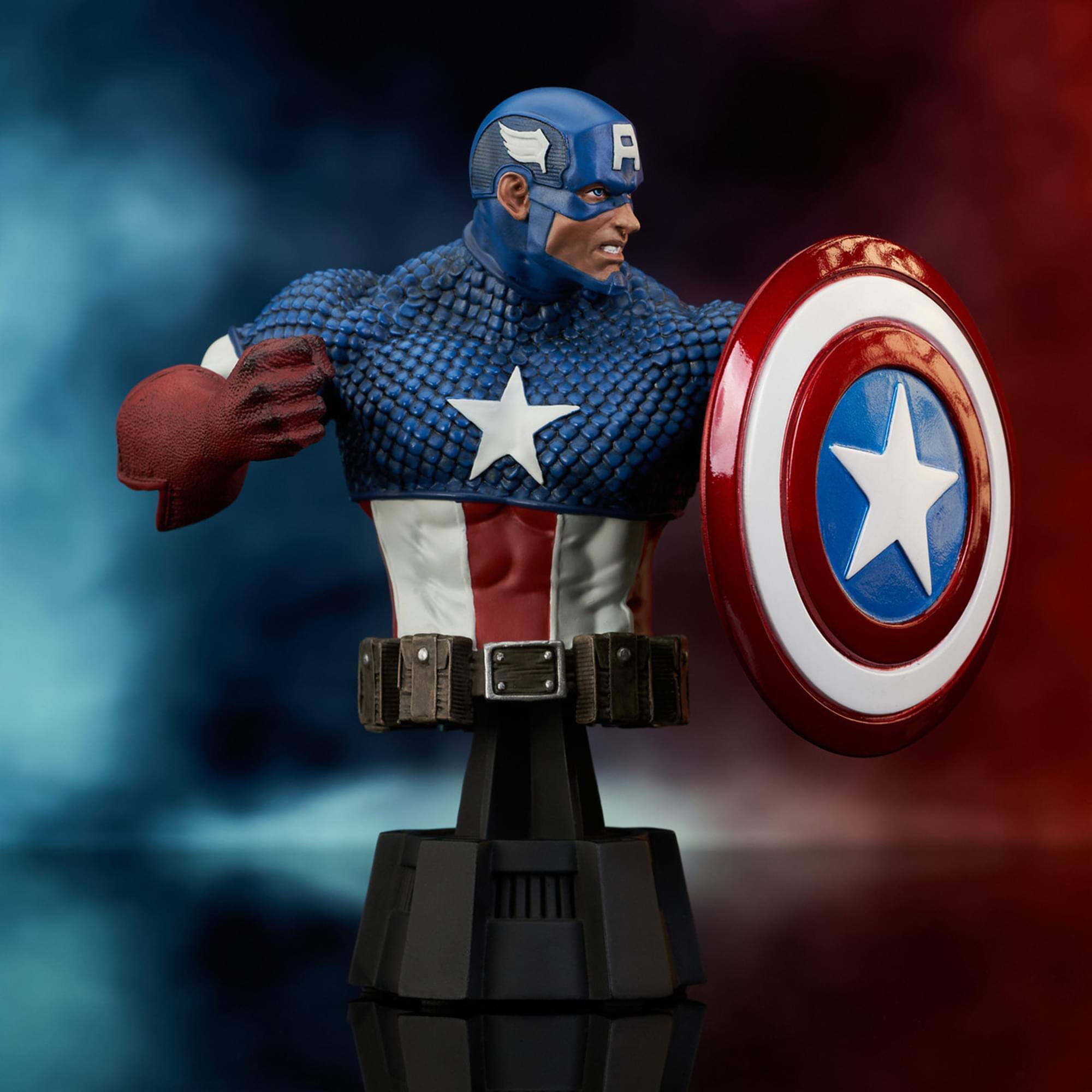 Alt View 1. Marvel - Marvel Captain America 6 Inch Resin Bust - Blue.