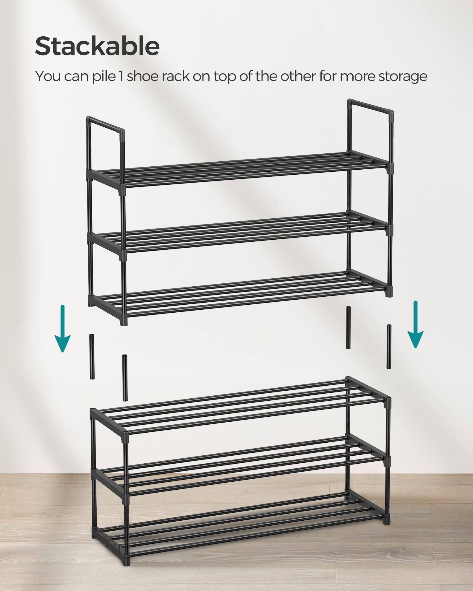 Stackable  
You can pile 1 shoe rack on top of the other for more storage