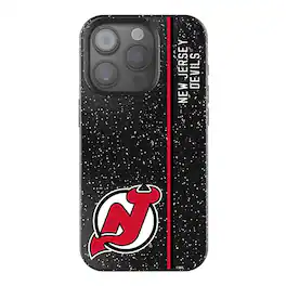 Keyscaper - NHL - New Jersey Devils Sidebar Bling iPhone Case - 14 - Black