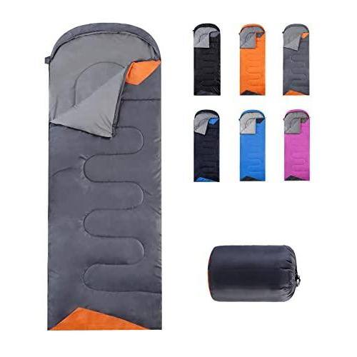 Dapper Styles - Sleeping Bags For Adults Cold Weather - 20 Degree Big tall Size Backpacking Lightweight Waterproof Mens Tee - Navy Gray