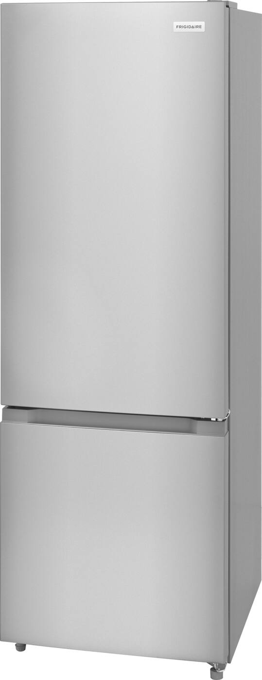 Angle. Frigidaire - 12 Cu. Ft. Garage Ready Bottom Freezer Refrigerator - Fingerprint-Resistant Stainless Steel Look.