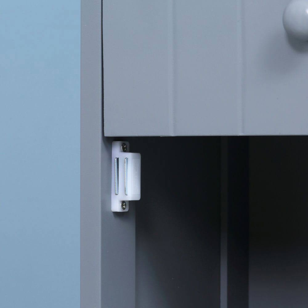 Alt View 1. Kadyn - Bathroom Cabinet, Narrow Storage Unit, Floor Cabinet for Bathroom, Living Room, Entryway, Kitchen, Gray - Gray.