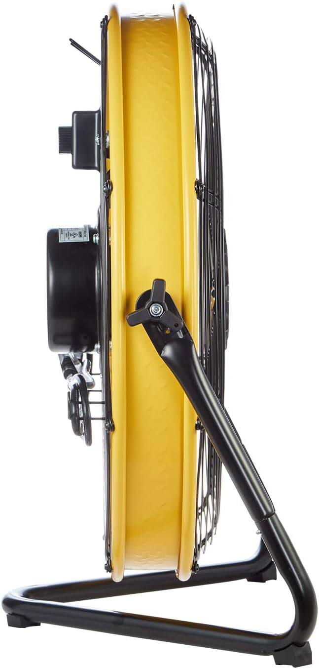 Alt View 4. Akoasm - 20" Heavy Duty Shroud Fan Floor Fan 6300 CFM, IP44 Enclosed Motor, Industrial Air Circulator for Workshop Garage.