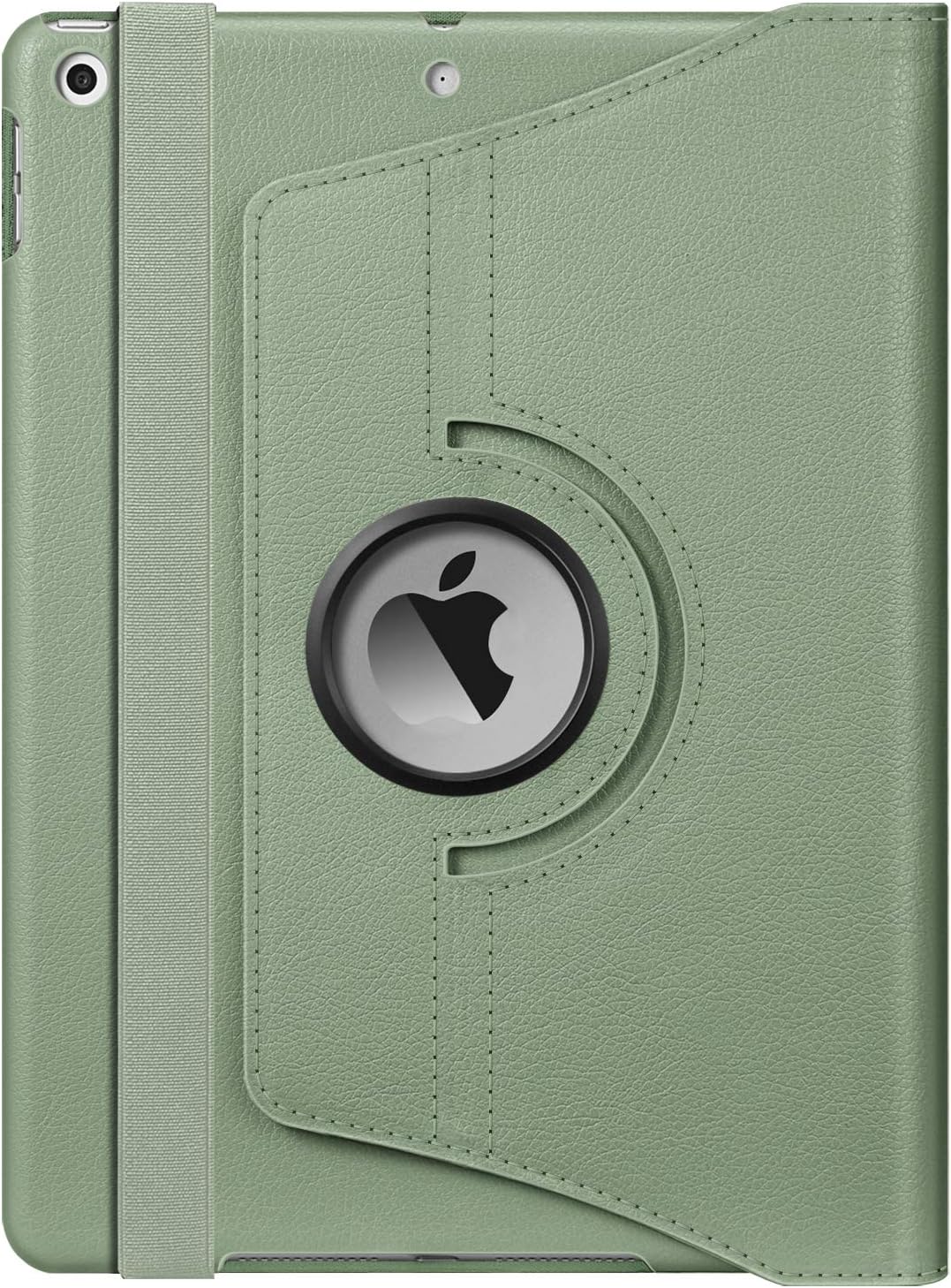 Alt View 4. Fintie - 360° Rotating Case for iPad 9th / 8th / 7th Generation 10.2 Inch | Shockproof Cover with Pencil Holder Auto Wake/Sleep - Sage Green.