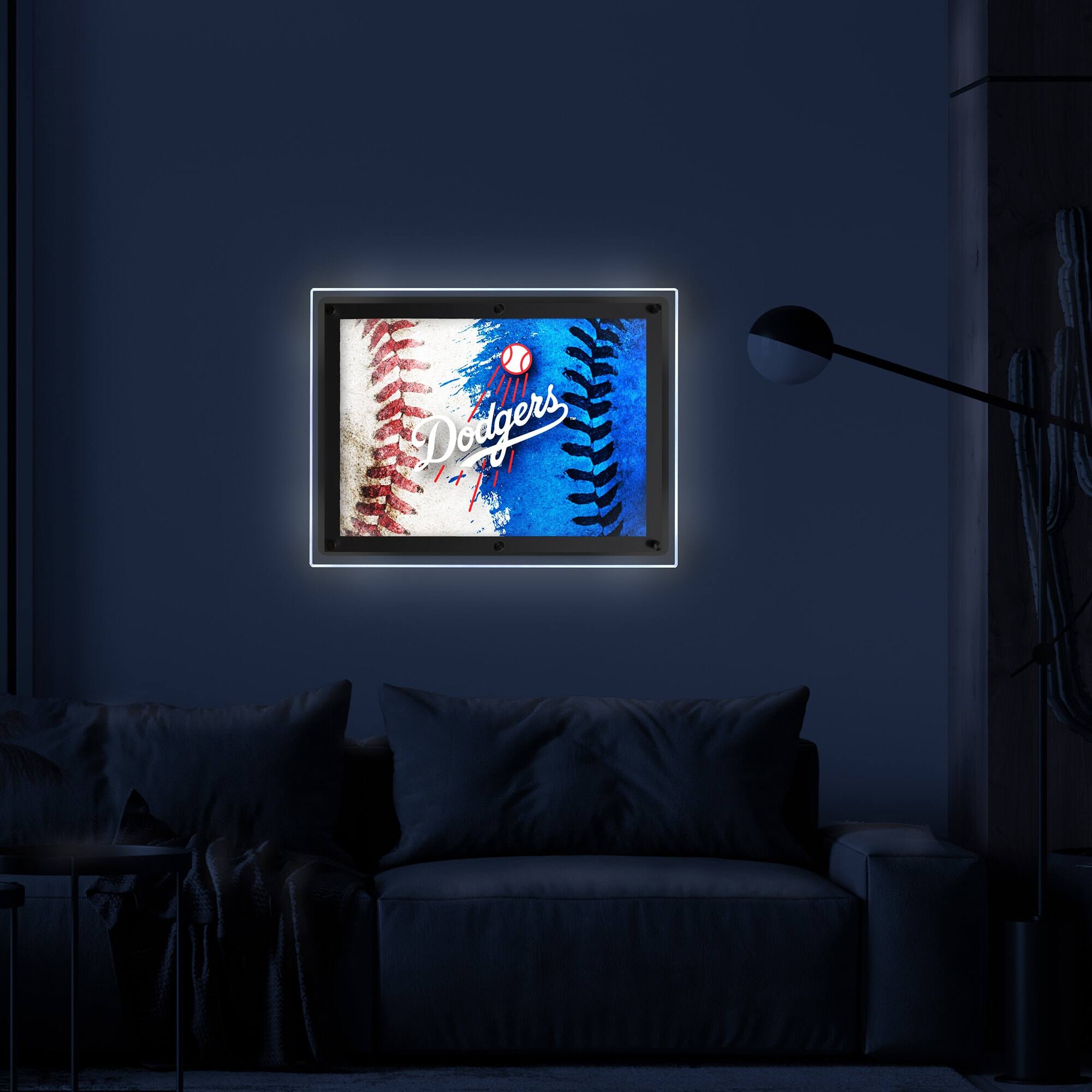 Alt View 2. Holland Bar Stool Co. - Los Angeles Dodgers 19" x 14.5" Backlit LED Sign - Multicolor.