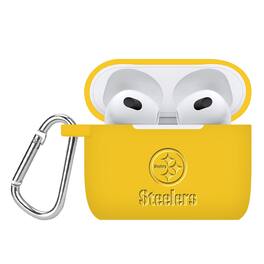 Artinian - Pittsburgh Steelers Debossed Silicone AirPods Gen Three Case Cover - No Size - Multicolor