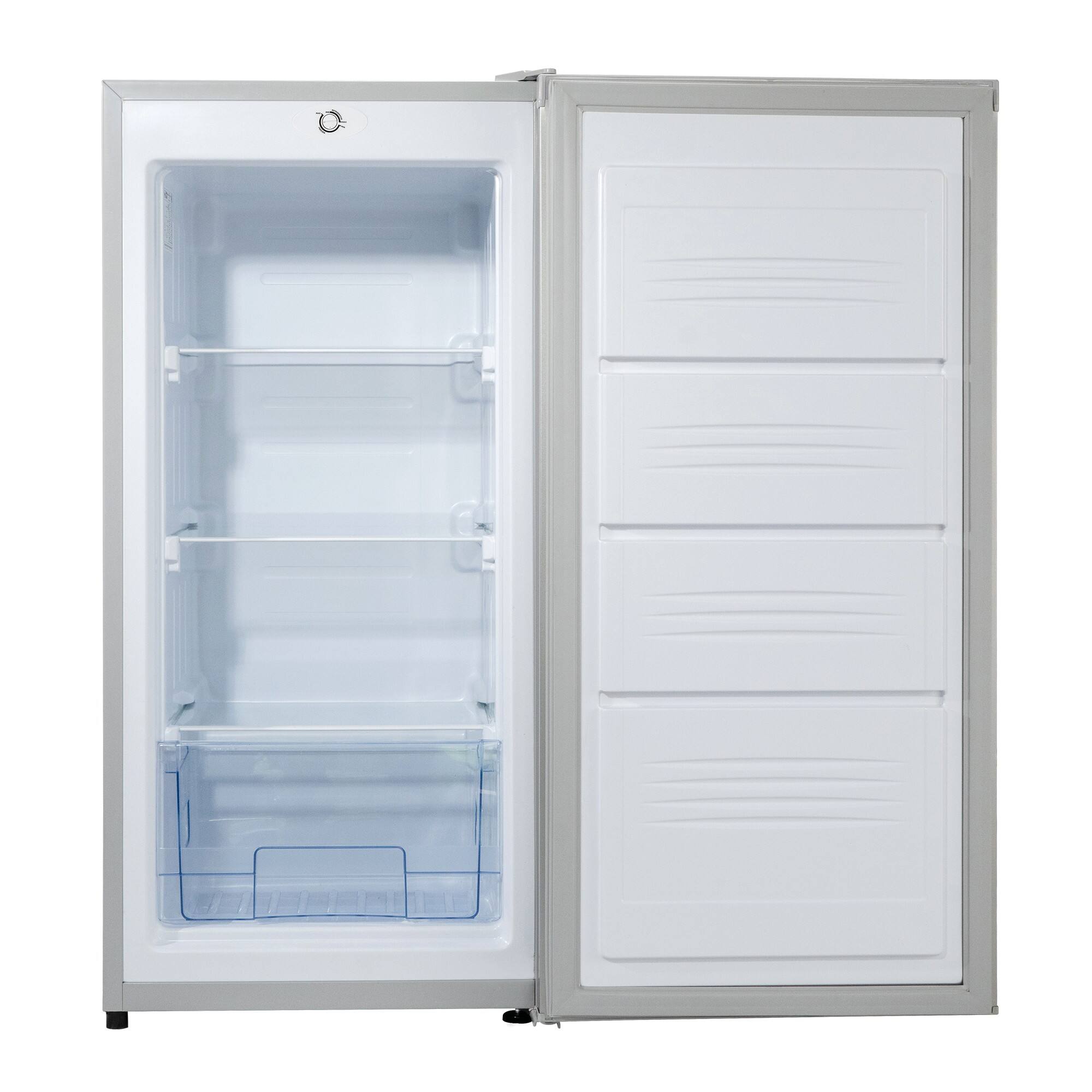 Left. Conserv - Conserv 4.3 cf Garage Ready Compact Upright Freezer Convertible Refrigerator REVERSIBLE DOOR 110V Energy Star - Stainless.