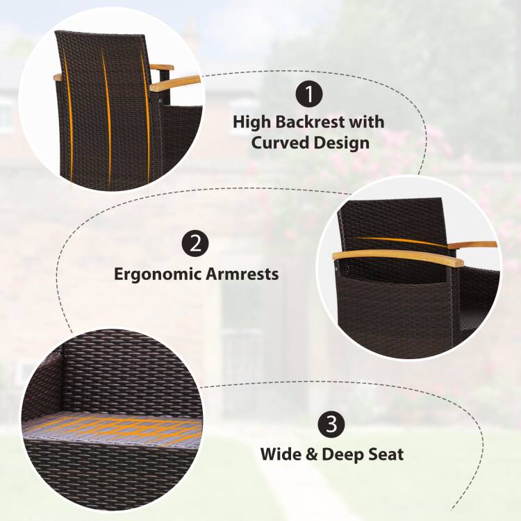 1. High Backrest with Curved Design
2. Ergonomic Armrests
3. Wide & Deep Seat