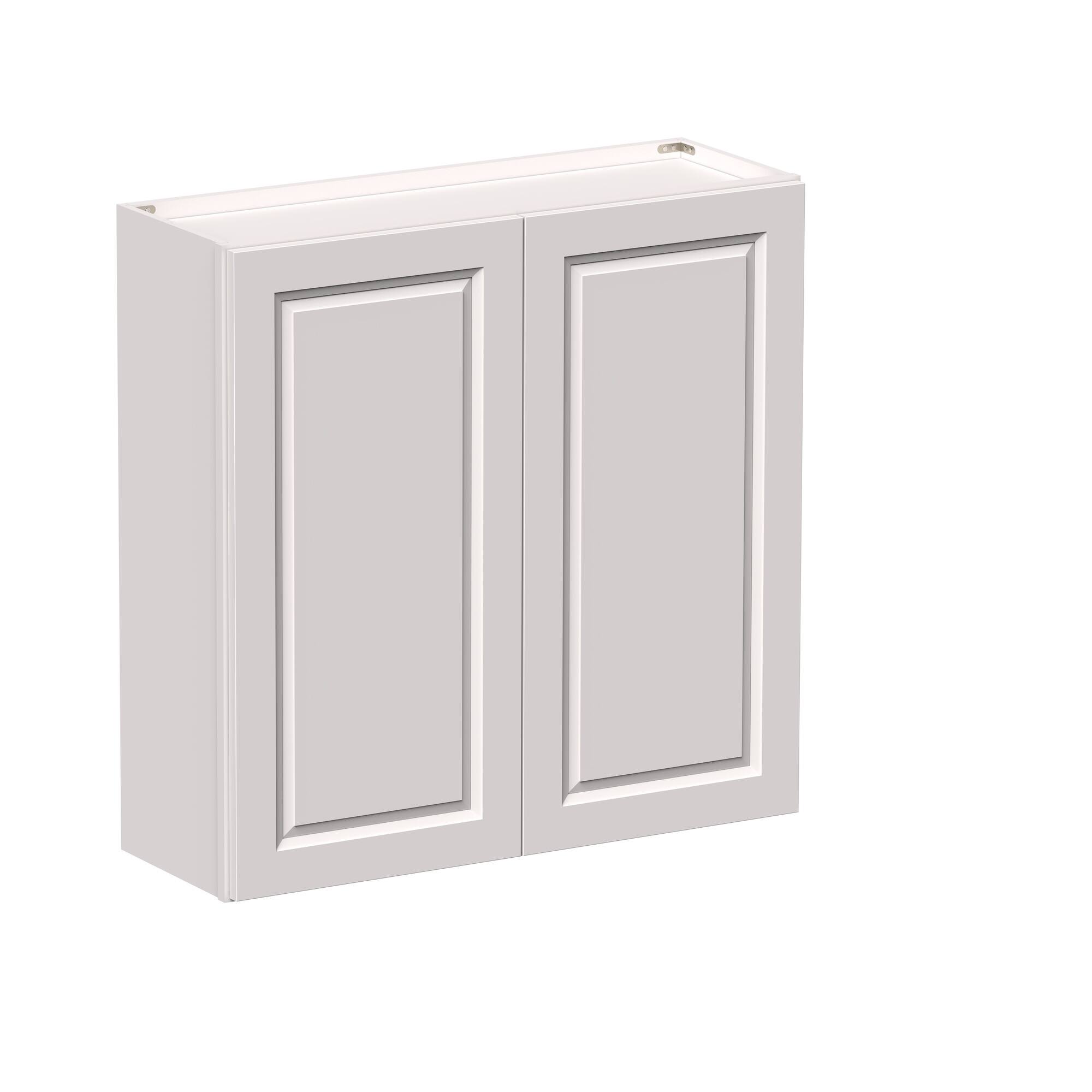 Angle. Boyel Living - 36-in W x 36-in H x 12-in D Shaker RTA Kitchen Wall Cabinet with Soft-Close Doors - Glacier White.