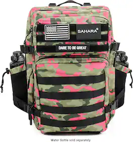 SaharaCase - Raider Series Water Resistant Backpack fits up to 17.3" laptop - Camo Pink