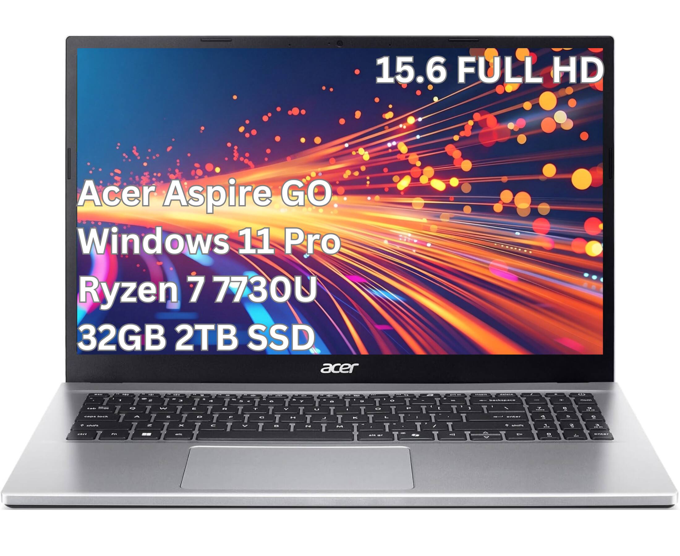 15.6 FULL HD  
Acer Aspire GO  
Windows 11 Pro  
Ryzen 7 7730U  
32GB 2TB SSD  
acer