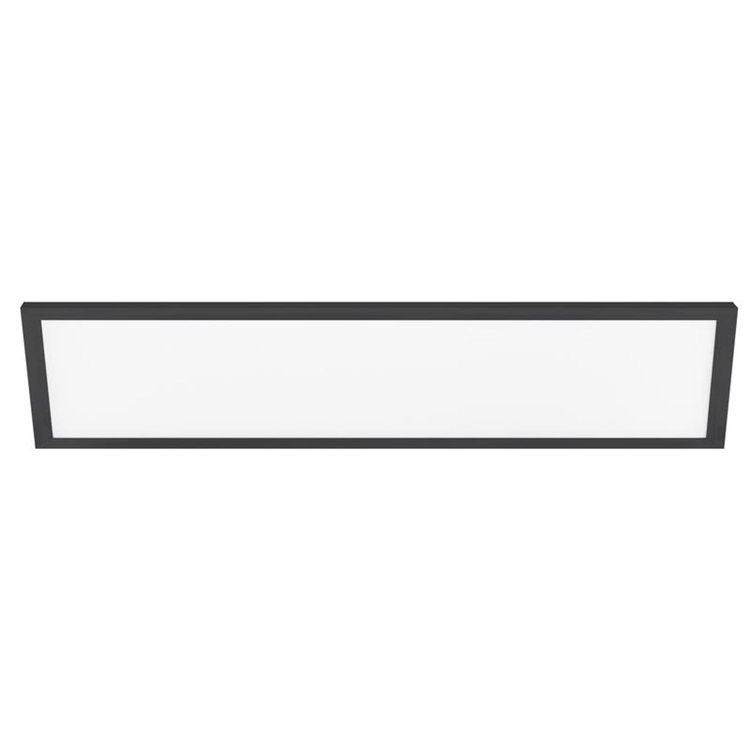 Angle. FEIT ELECTRIC - Feit 0.9 in. H X 12.1 in. W X 47.3 in. L Matte Black White LED Flat Panel Light Fixture.