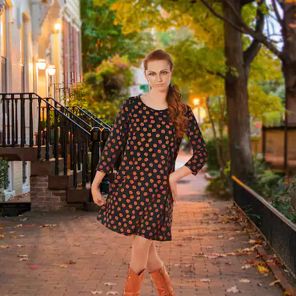 Front. Northlight - Women's Pumpkin Adult Halloween Costume - Small - Black.