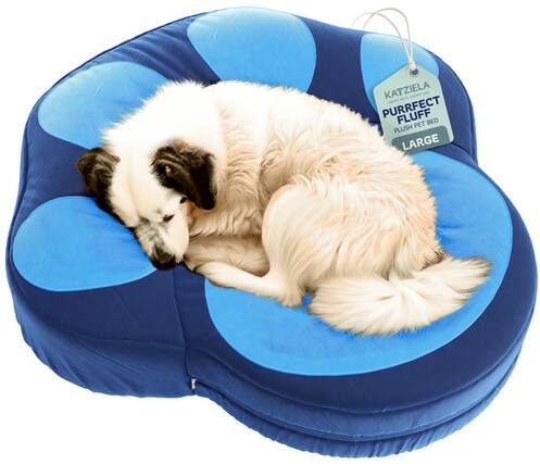 KATZIELA PURRFECT FLUFF PET BED PLUSH LARGE