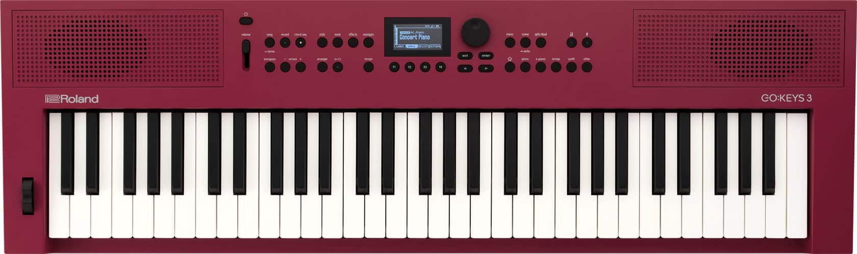 Roland - 61-Key Digital Keyboard for Beginner Music Creation with Fun Play, Built-In Sounds, and Intuitive Exploration, Red - Dark Red
