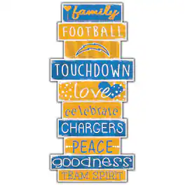 Fan Creations - Los Angeles Chargers 5'' x 24'' Celebrations Stack Sign - Multicolor