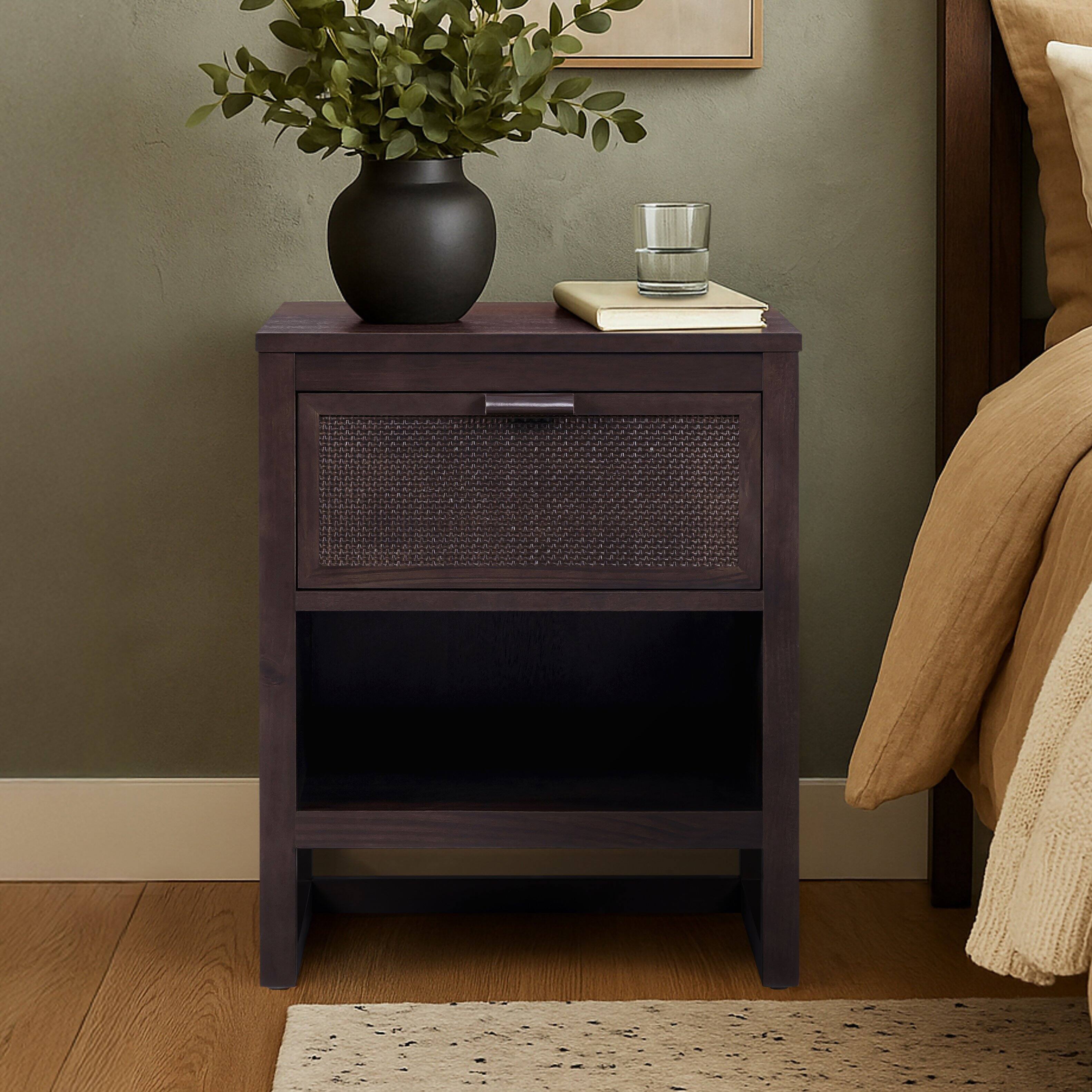 Front. Teamson Home - Teamson Home Hatteras 1-Drawer Nightstand, Espresso - Black.