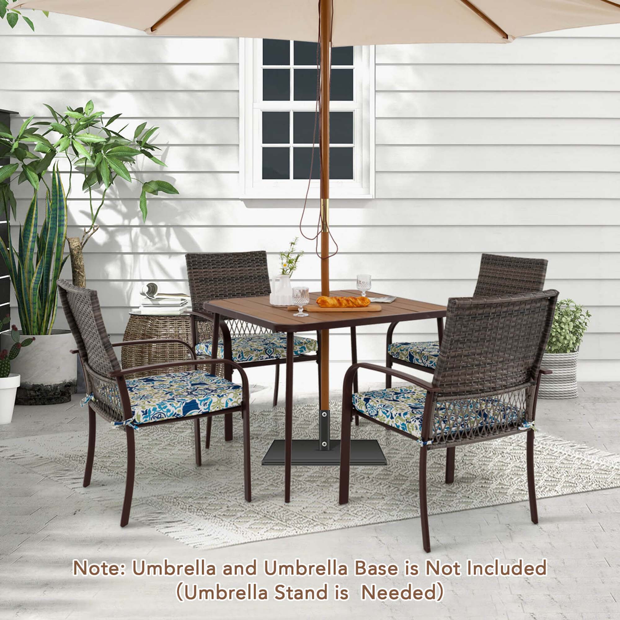 Note: Umbrella and Umbrella Base is Not Included (Umbrella Stand is Needed).