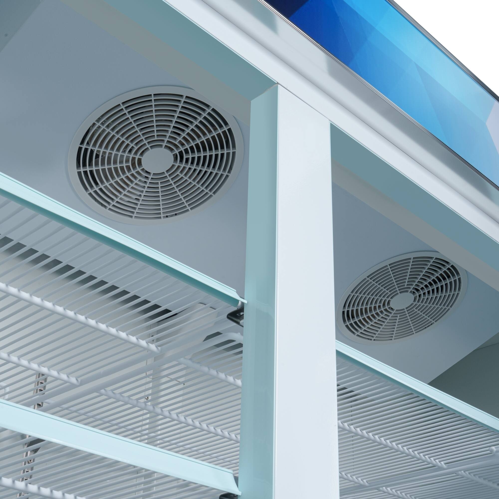 Alt View 6. Koolmore - 80 in. 3-Door Commercial Display Merchandiser Freezer 52 cu. ft. in White (MDF-3GD-52C-WH) - White.