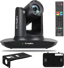 FoMaKo - FMK12UH Pro(20x)-B HDMI PTZ Camera AI Auto-Tracking Gen 3 20x Optical Zoom for Church Services Worship Education - Black